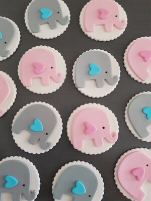 Elephant Cupcake Toppers