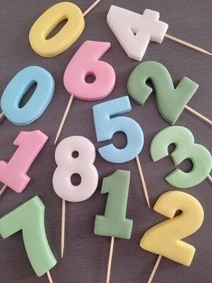Number Cake toppers (set on stick)