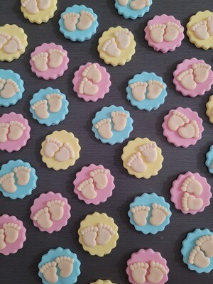 Baby Feet (6) Cupcake toppers - mini
