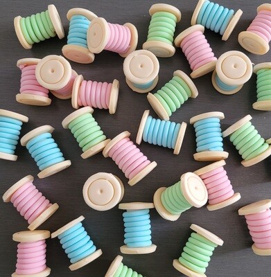 Cotton Spool / Cotton Reel (3) Cupcake &amp; Cake Toppers