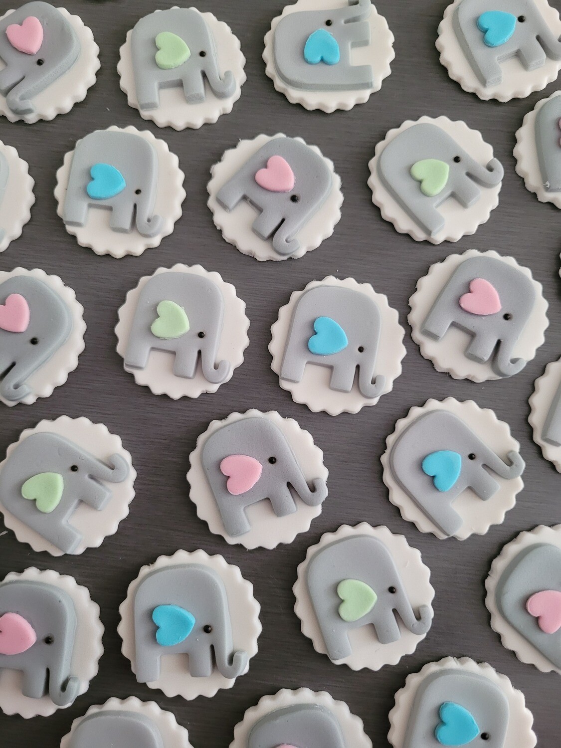 Elephant (6) Cupcake Toppers - Mini