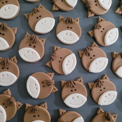 Horse face (6) Cupcake Toppers - mini