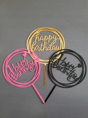 Happy Birthday Cake Topper