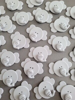 Elephant Face Cupcake Topper (standard size)
