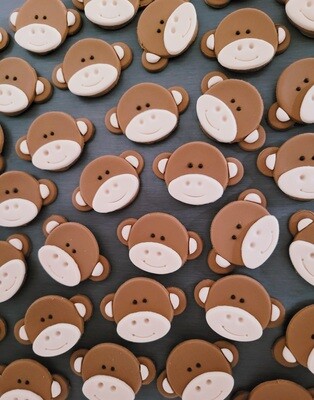 Monkey face (6) Cupcake Toppers - mini