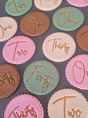 Number Word toppers