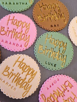 Personalised Happy Birthday Topper