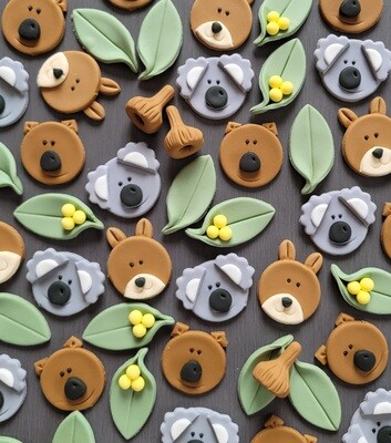 Australiana (Mini size) Cupcake Toppers