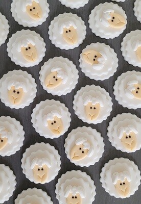 Sheep (6) Cupcake Toppers - mini