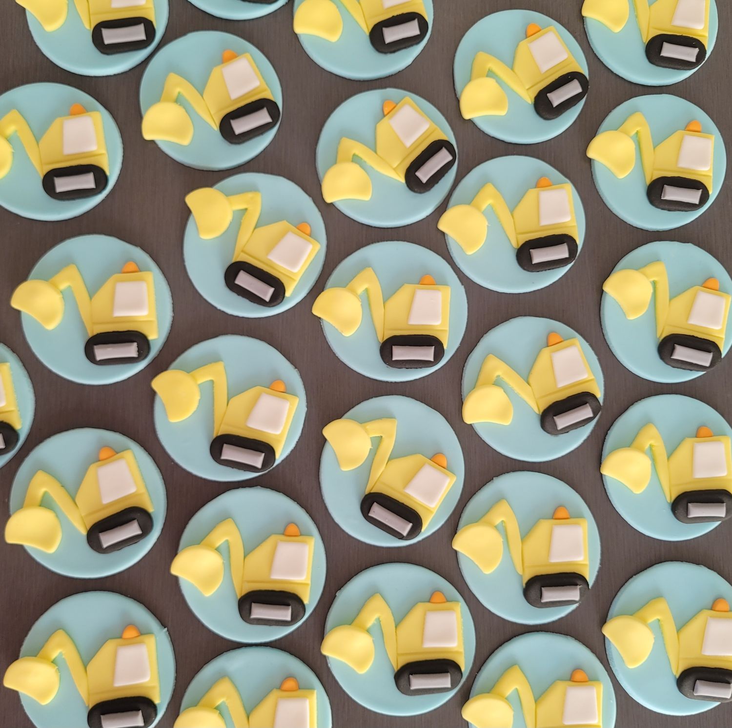 Excavator Cupcake Toppers