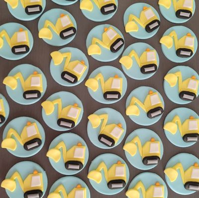Excavator Cupcake Toppers