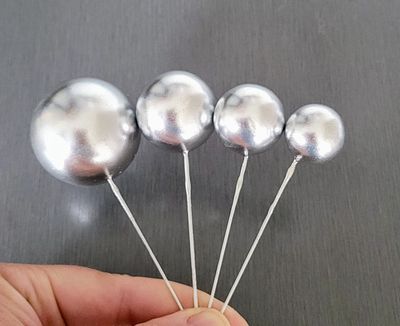Cake Ball SILVER Decorations (single cake ball)