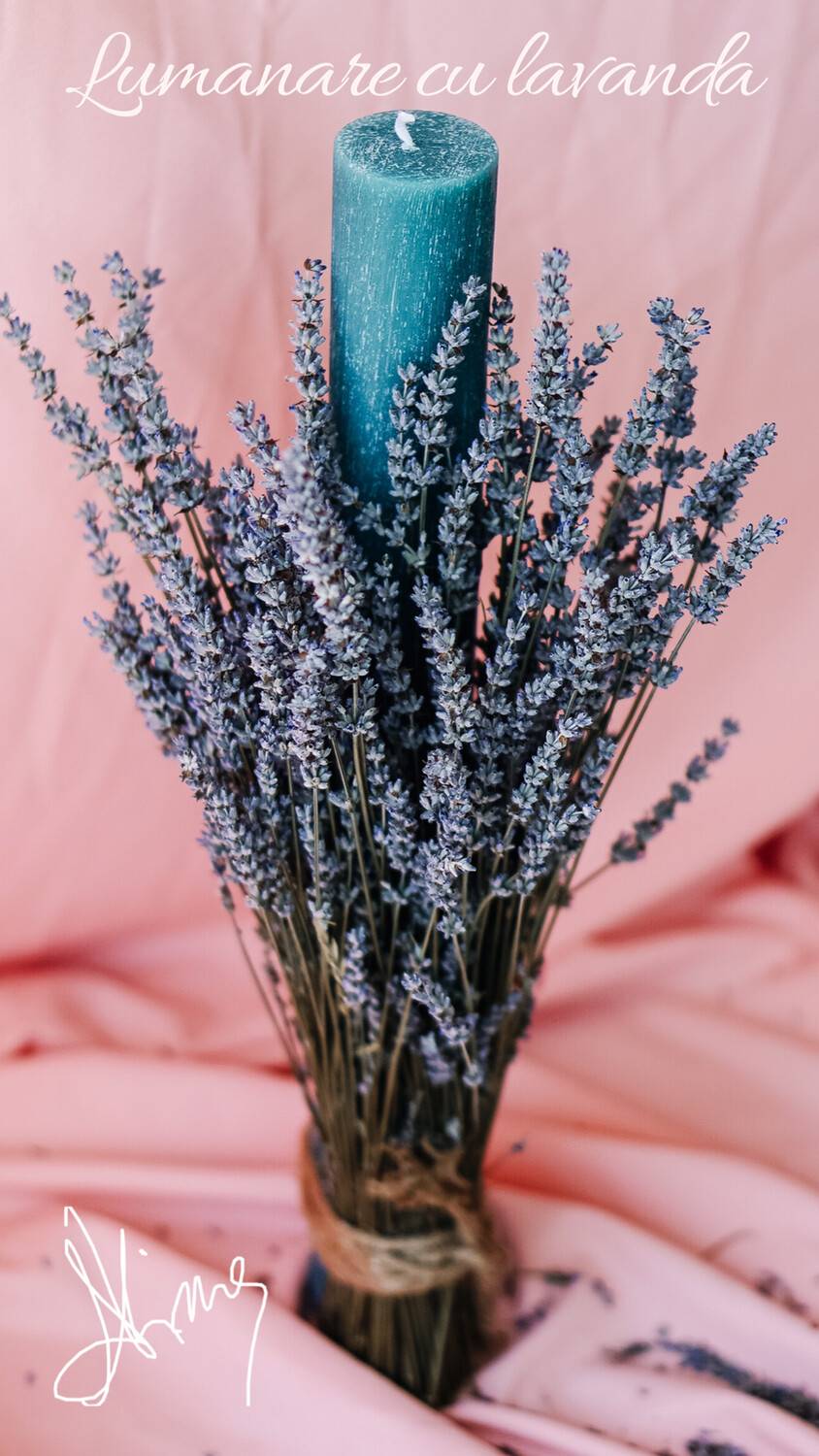 Lumanare cu lavanda naturala Lumanare cu lavanda naturala