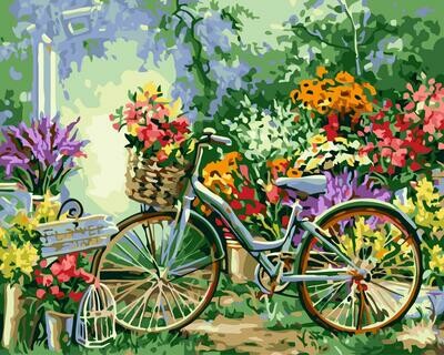 Bicycle and Flowers