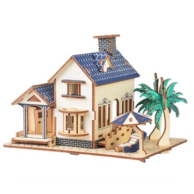 DIY 3D Wooden Puzzle- Beach House