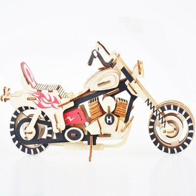 DIY 3D Wooden Puzzle- Motorcycle
