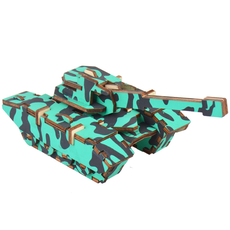 DIY 3D Wooden Puzzle- Little Tank