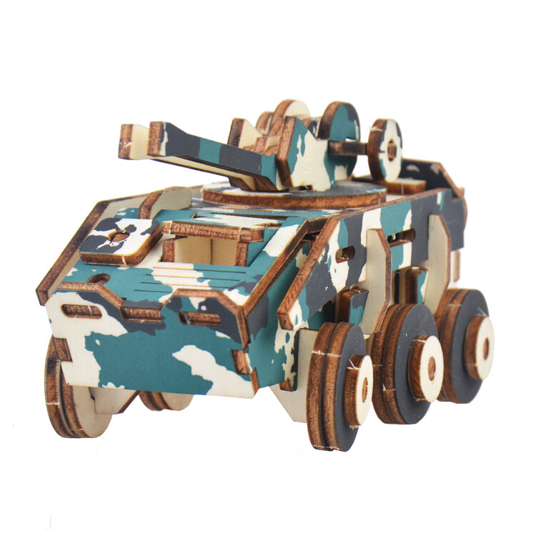 DIY 3D Wooden Puzzle- Explosion-Proof Vehicle