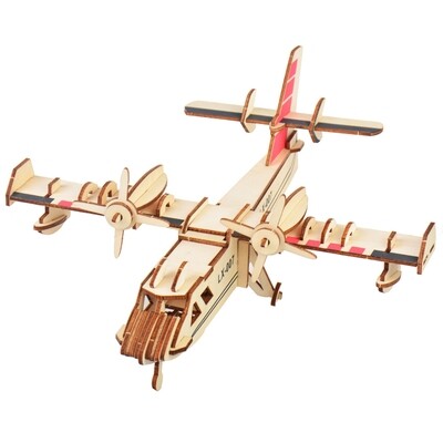DIY 3D Wooden Puzzle- Amphibious Bomber