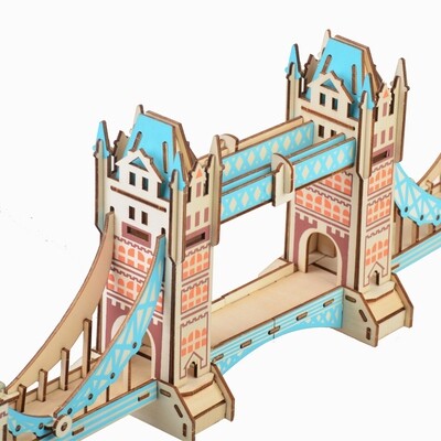 DIY 3D Wooden Puzzle- Tower Bridge