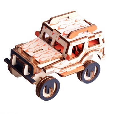 DIY 3D Wooden Puzzle- Jeep