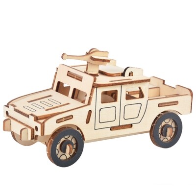 DIY 3D Wooden Puzzle- Military Hummer