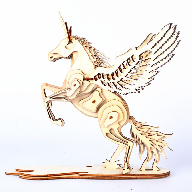 DIY 3D Wooden Puzzle- Unicorn