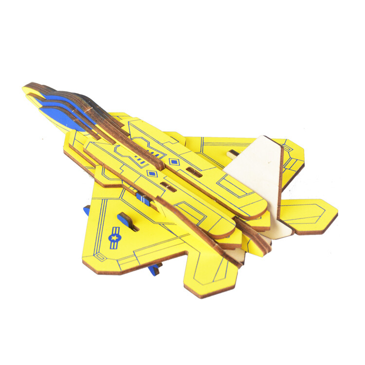 DIY 3D Wooden Puzzle- Lockheed Martin Raptor F-22