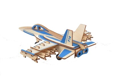 DIY 3D Wooden Puzzle- F-18 Hornet Bomber