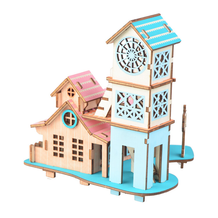 DIY 3D Wooden Puzzle- Riverside Villa