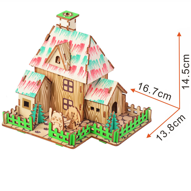 DIY 3D Wooden Puzzle- Wonderful Wizard Hut