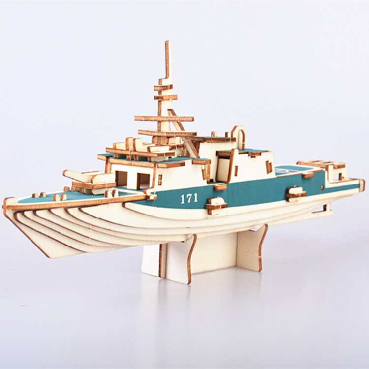 DIY 3D Wooden Puzzle- 052C Missile Destroyer