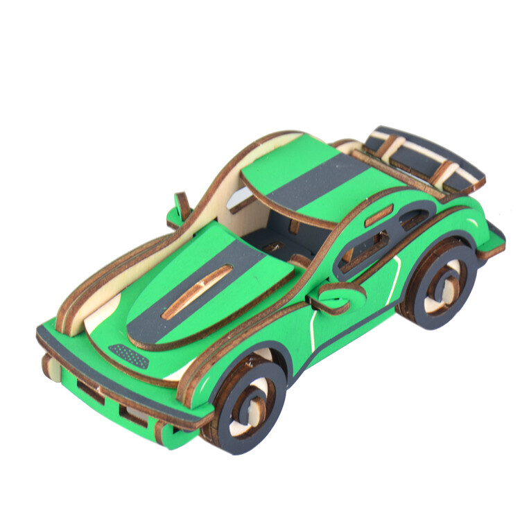 DIY 3D Wooden Puzzle- Hurricane Racing Car