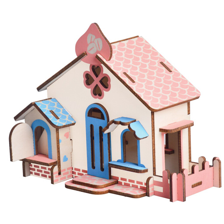 DIY 3D Wooden Puzzle- Chocolate House