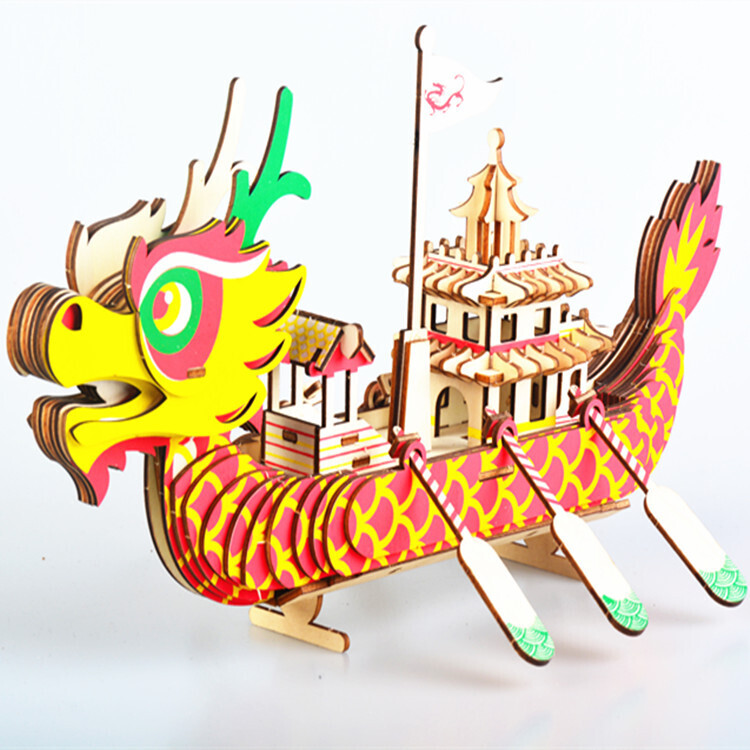 DIY 3D Wooden Puzzle- Royal Dragon Boat