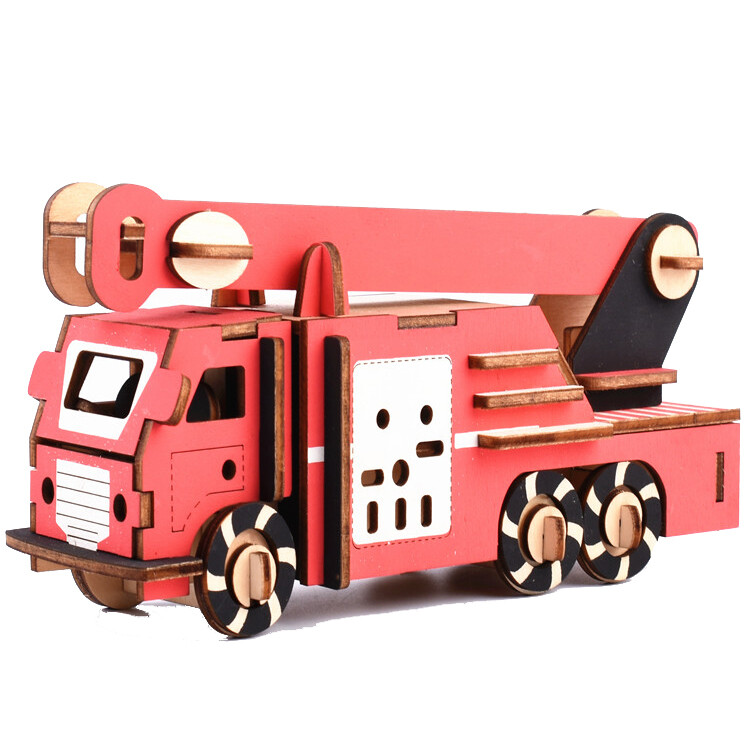 DIY 3D Wooden Puzzle- Fire Truck