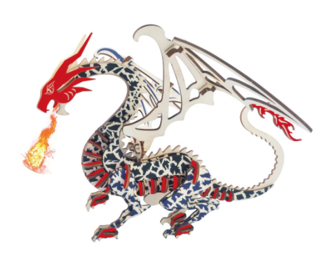 DIY 3D Wooden Puzzle- Flying Dragon