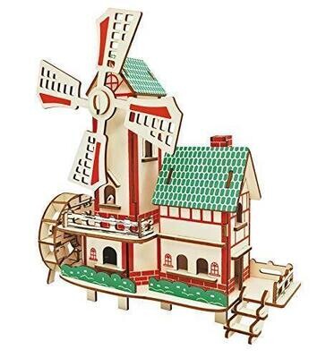 DIY 3D Wooden Puzzle- Lucky Windmill