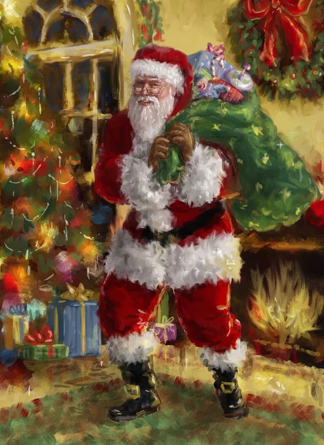 Diamond Painting- Santa Claus with Gifts