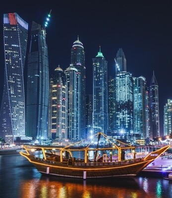 Diamond Painting- Dubai Marina at Night Diamond Painting- Dubai Marina at Night