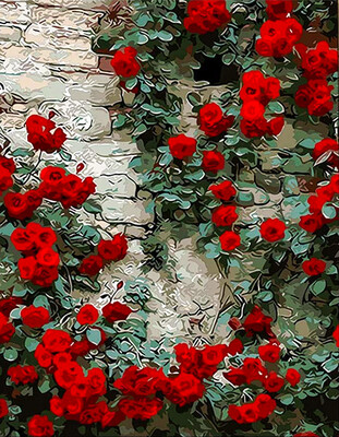 Diamond Painting- Decorative Red Roses