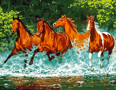 Diamond Painting- Horses in Action Diamond Painting- Horses in Action