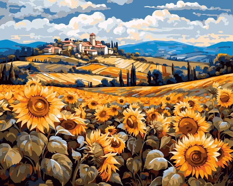 Sunflower Farm In Italy