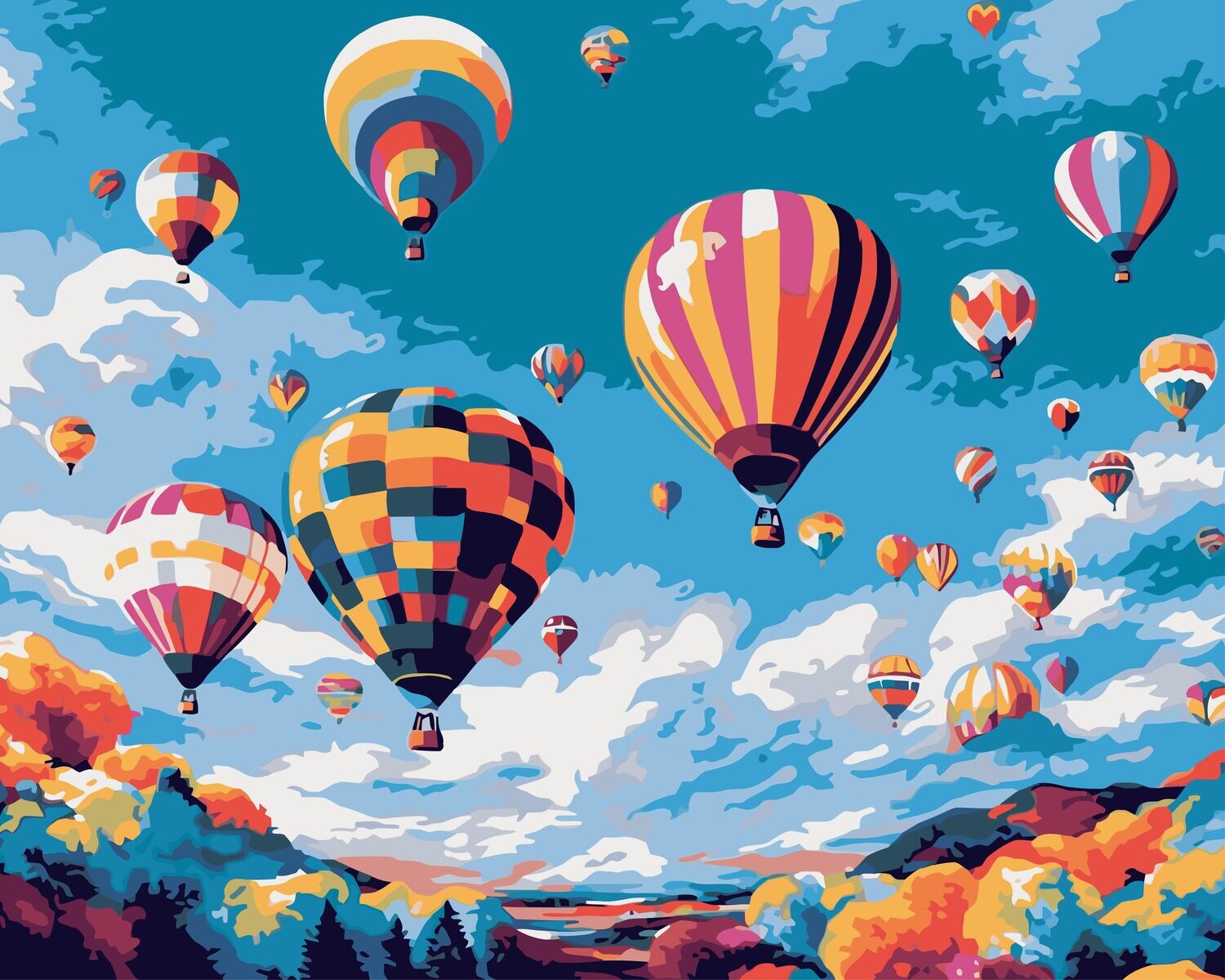 Hot Air Balloons Colorful