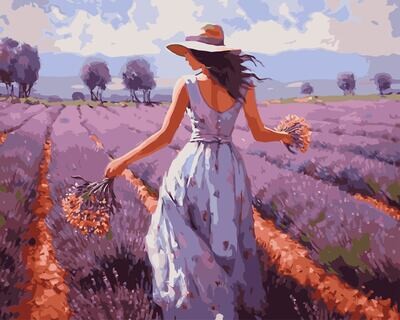 Women in Lavender Field