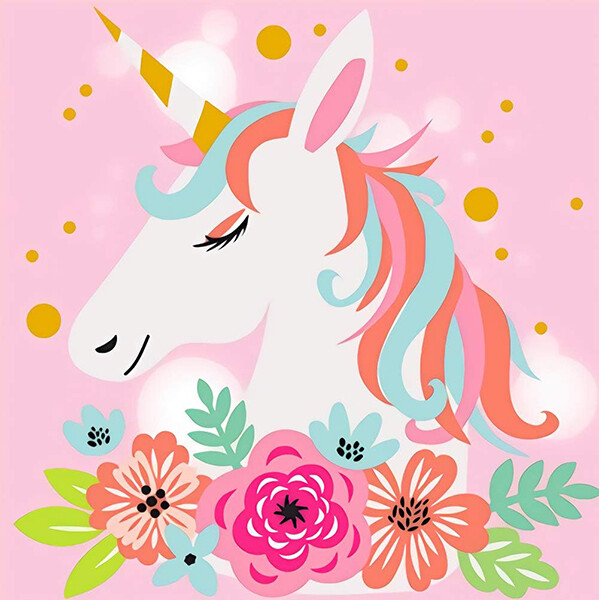 Unicorn and Flowers