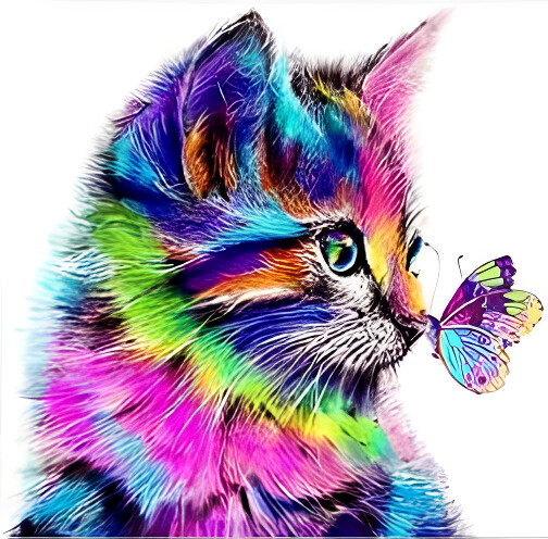 Rainbow Kitten