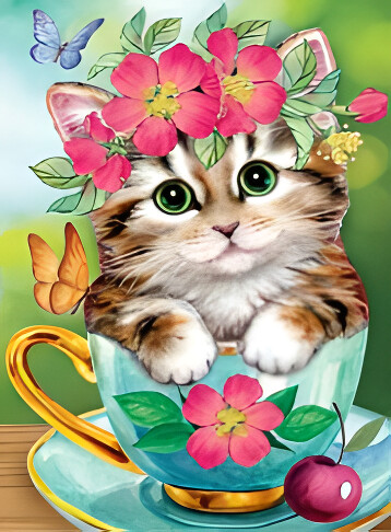 Kitten in a Cup
