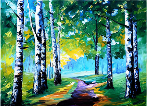 Birches in Spring