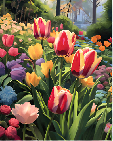 Tulip Garden of Colors